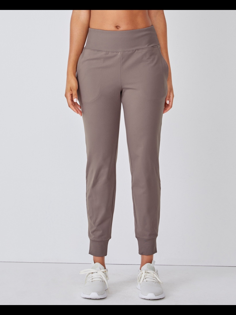 Jockey Taupe High-Rise Jogger Pants